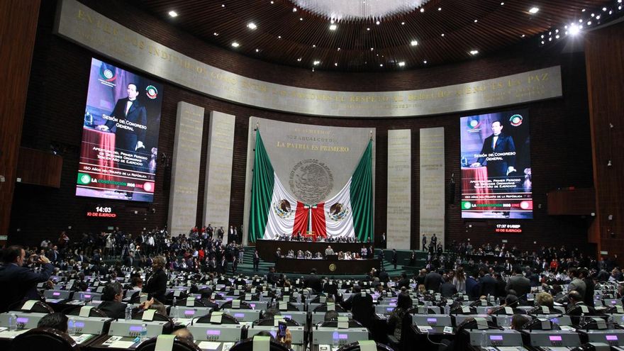 Vista general del Pleno de La Cámara de Diputados, en Ciudad de México (México).