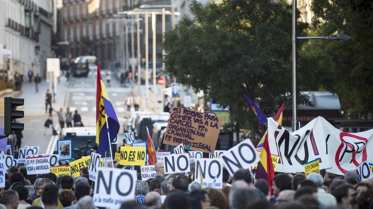Así fue la manifestación contra la investidura de Rajoy