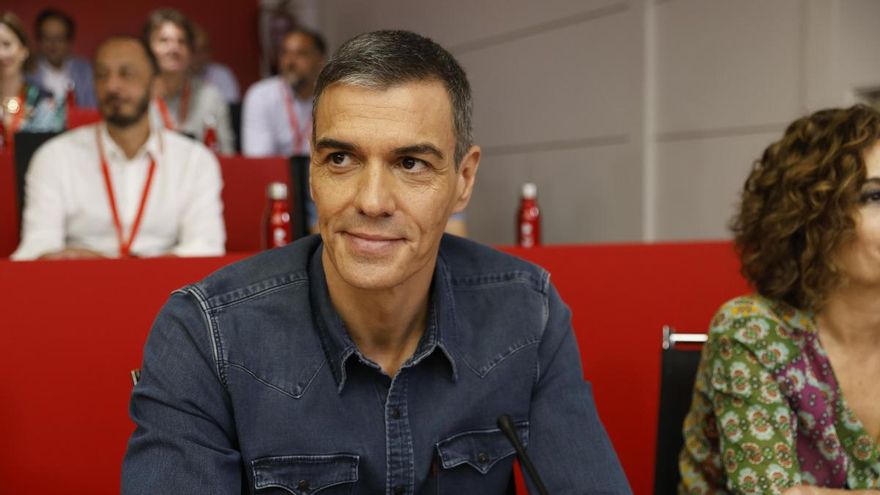 El presidente del Gobierno y secretario general del PSOE, Pedro Sánchez, durante el Comité Federal del partido este sábado