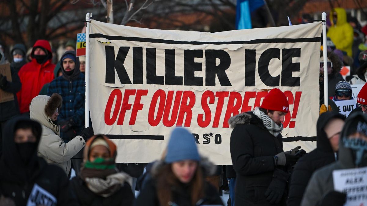 Protesta ciudadana en Minneapolis contra el ICE.