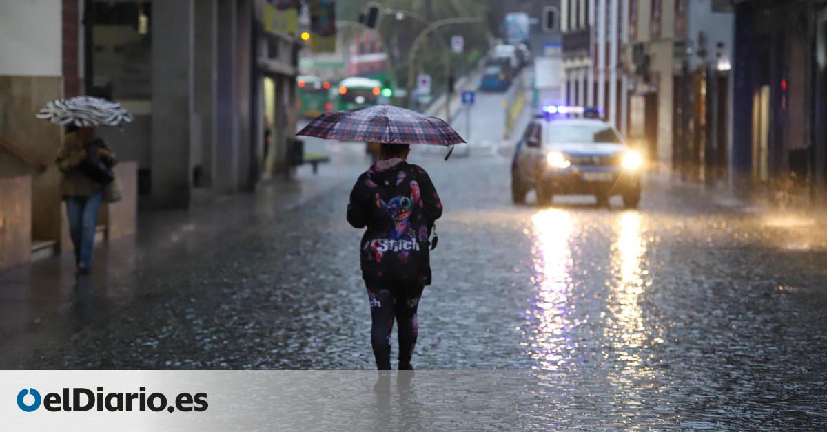 La borrasca Claudia riega Canarias y acumula incidencias por desprendimientos, desbordes y caídas en el tendido eléctrico