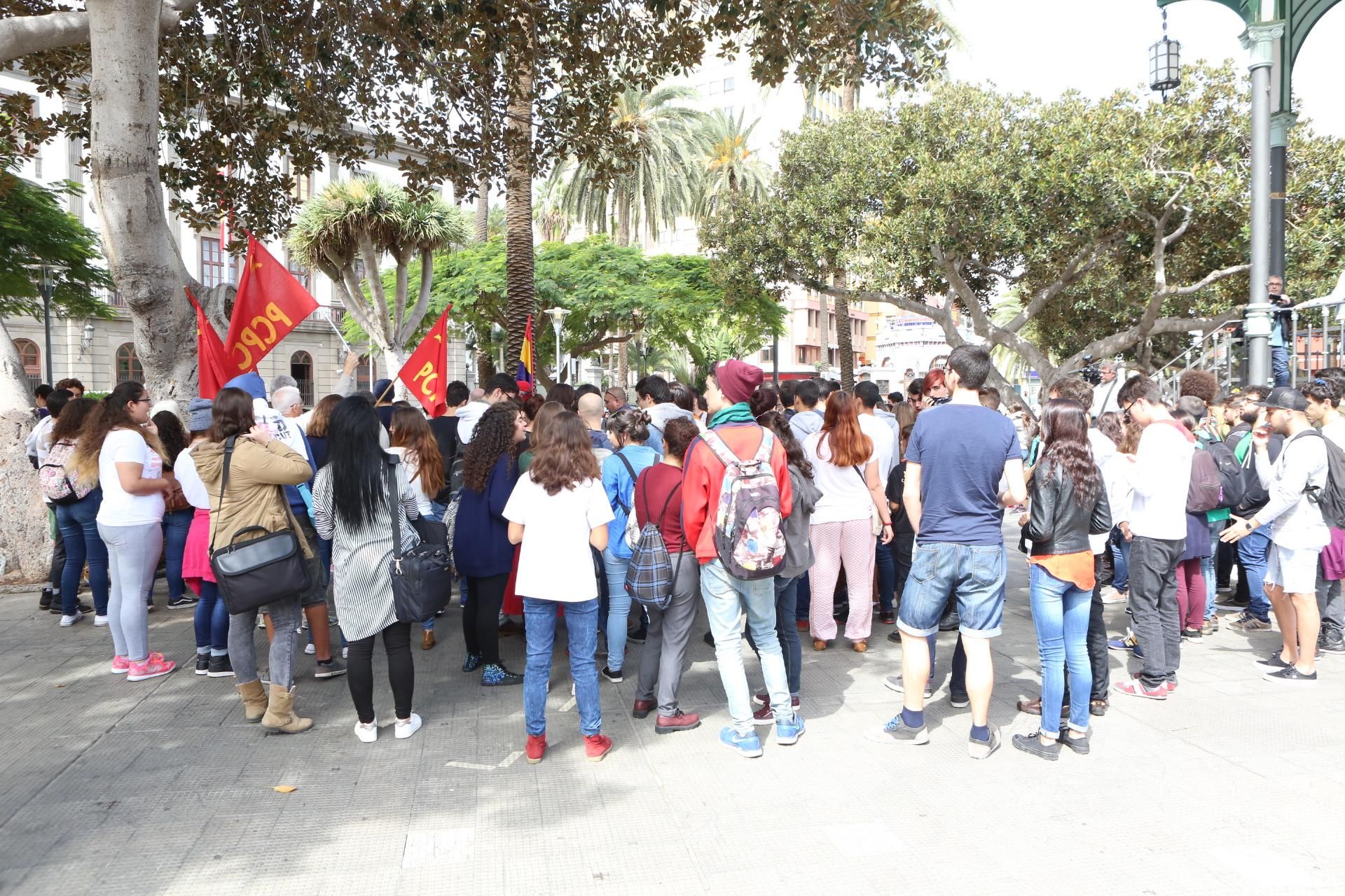 Manifestación de estudiantes en Las Palmas de Gran Canaria. (ALEJANDRO RAMOS)