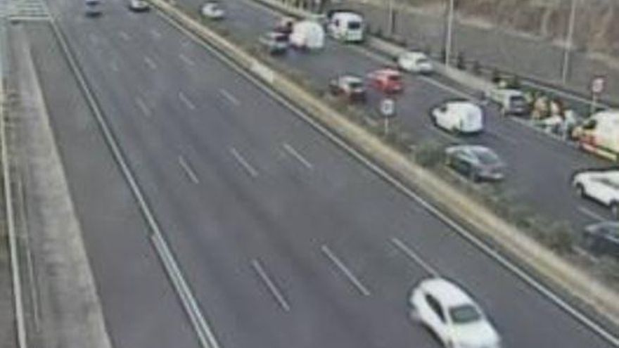Punto en el que se ha producido el accidente en la TF-5, a la altura de La Laguna.
