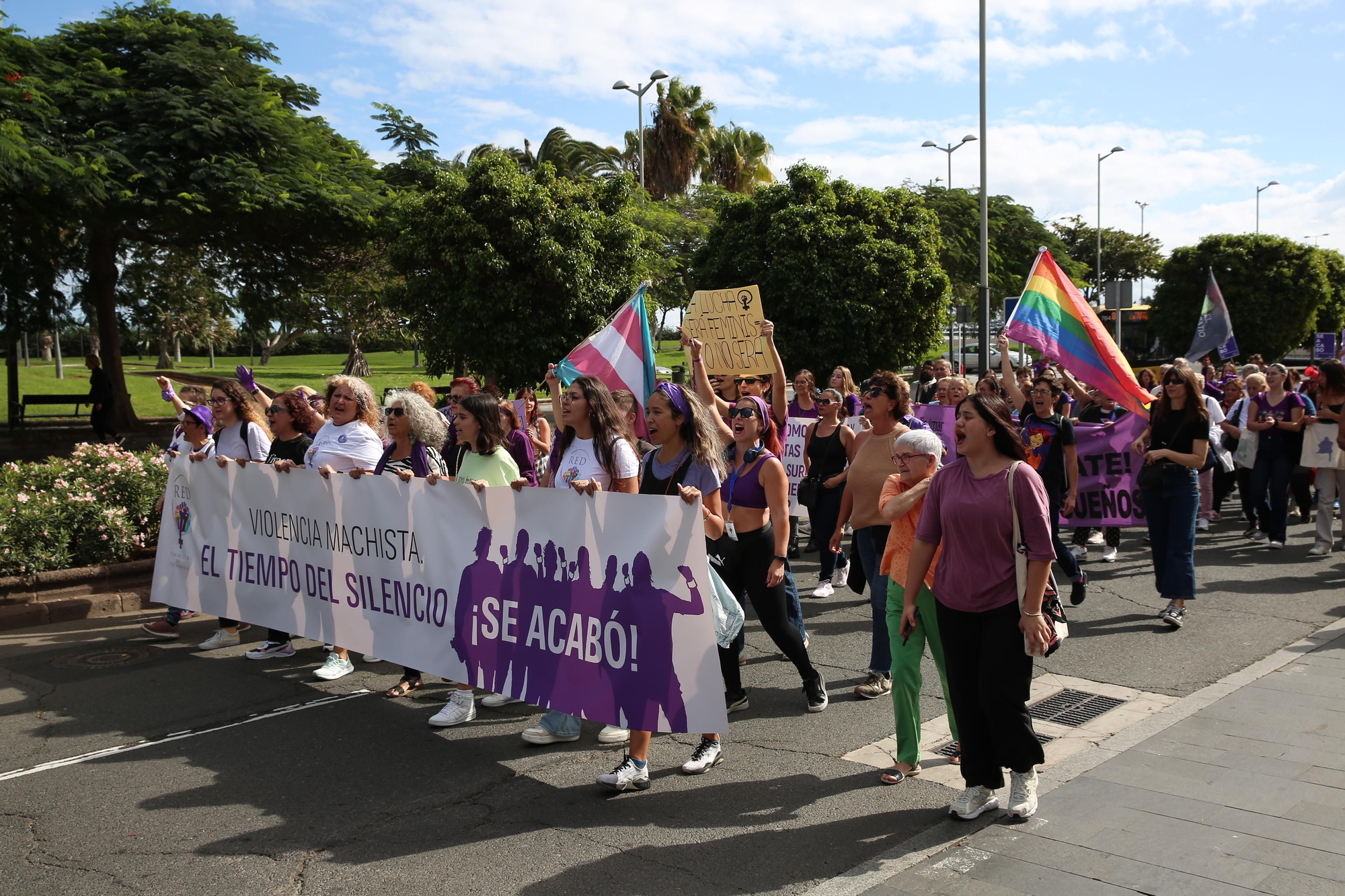 Así se vivió en Gran Canaria la manifestación por el 25N, Día contra la Violencia Machista