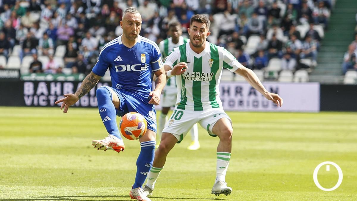 Jacobo, durante un partido contra el Real Oviedo
