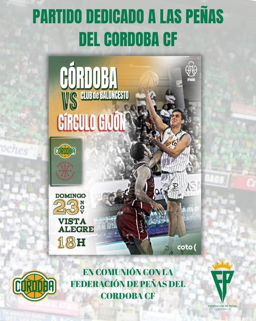 Imagen del cartel del próximo partido del Coto Córdoba CB.