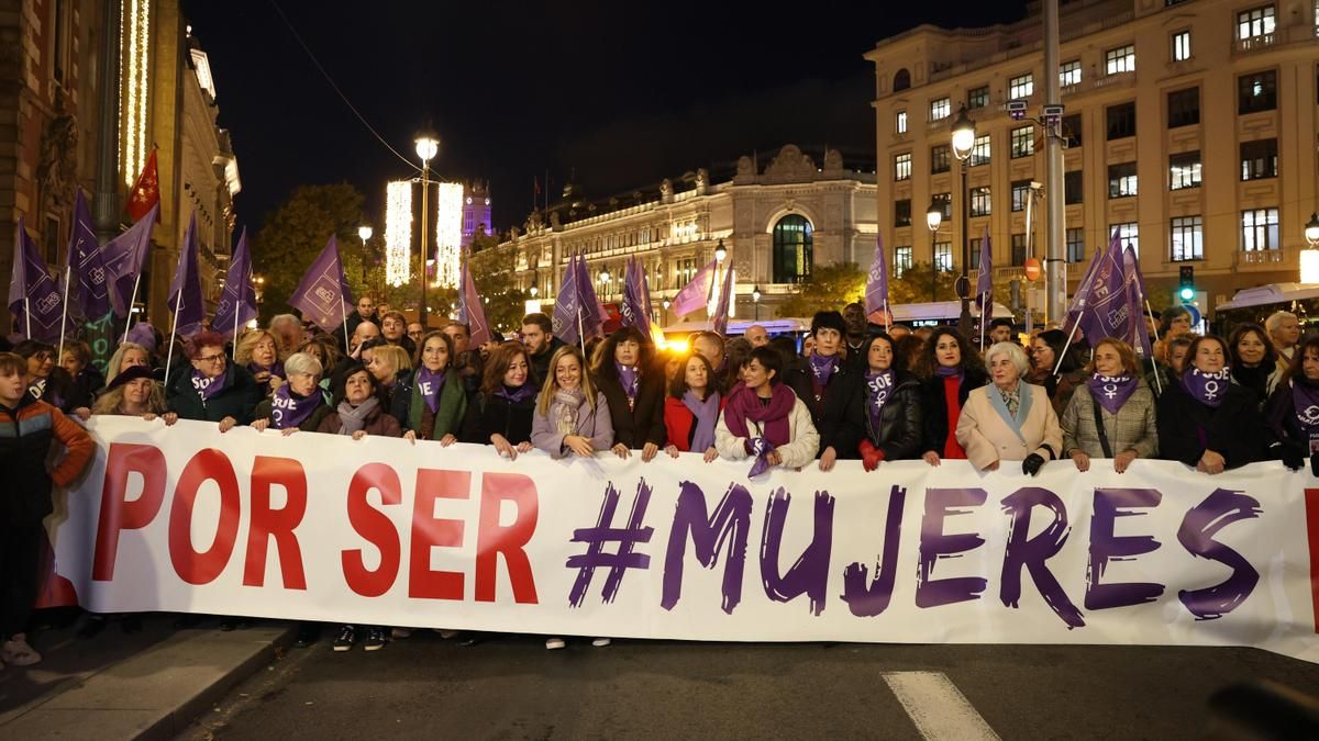 Sigue en directo la última hora de las manifestaciones del 25N contra la violencia machista