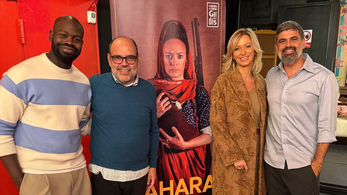 De izquierda a derecha, Lamine Thior, Mario Vega, Susanna Griso y Nicolás Castellano, en el estreno.