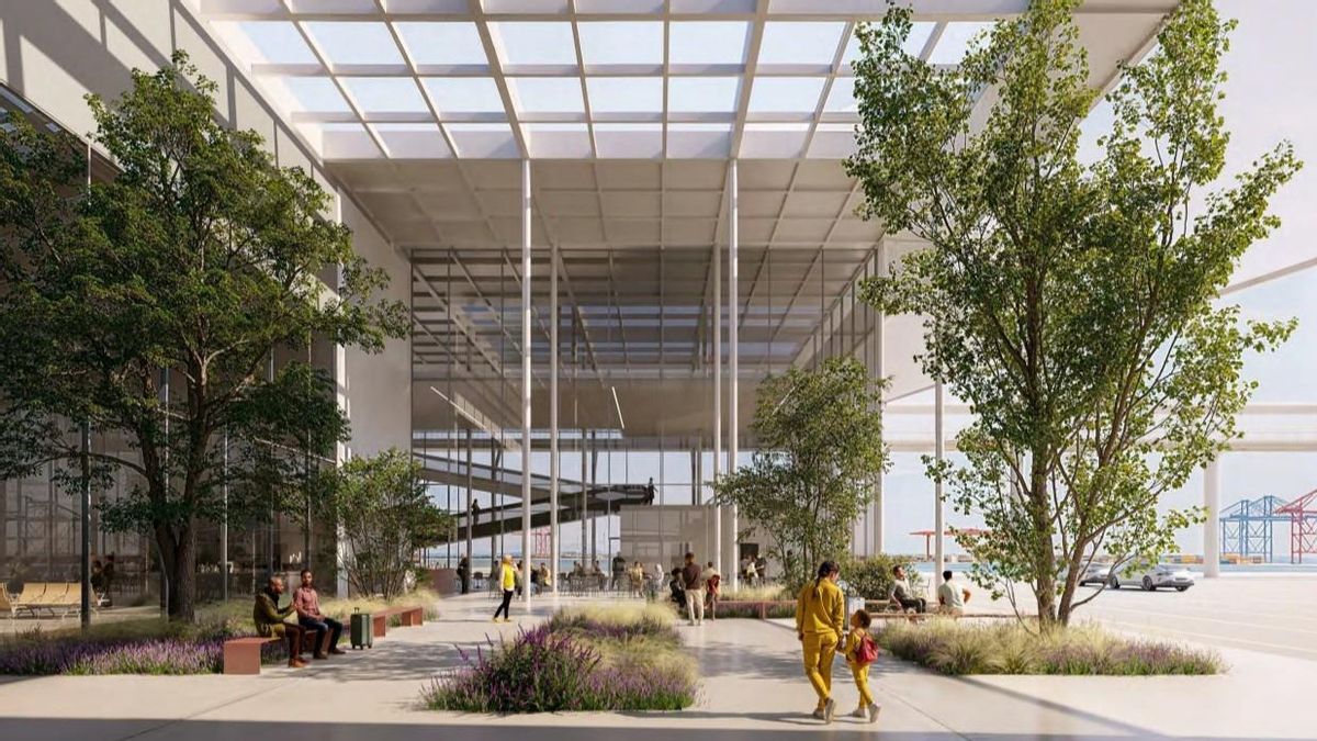 Imagen virtual del interior de la futura terminal.
