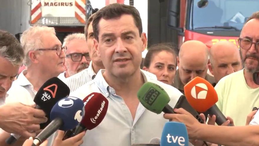 Juan Manuel Moreno Bonilla comparece ante los medios por el incendio en Los Gallardos