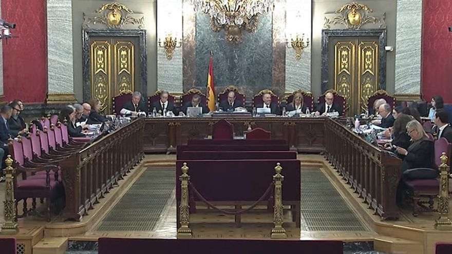 Vista general del juicio del caso mascarillas en el Tribunal Supremo en su tercer día consecutivo