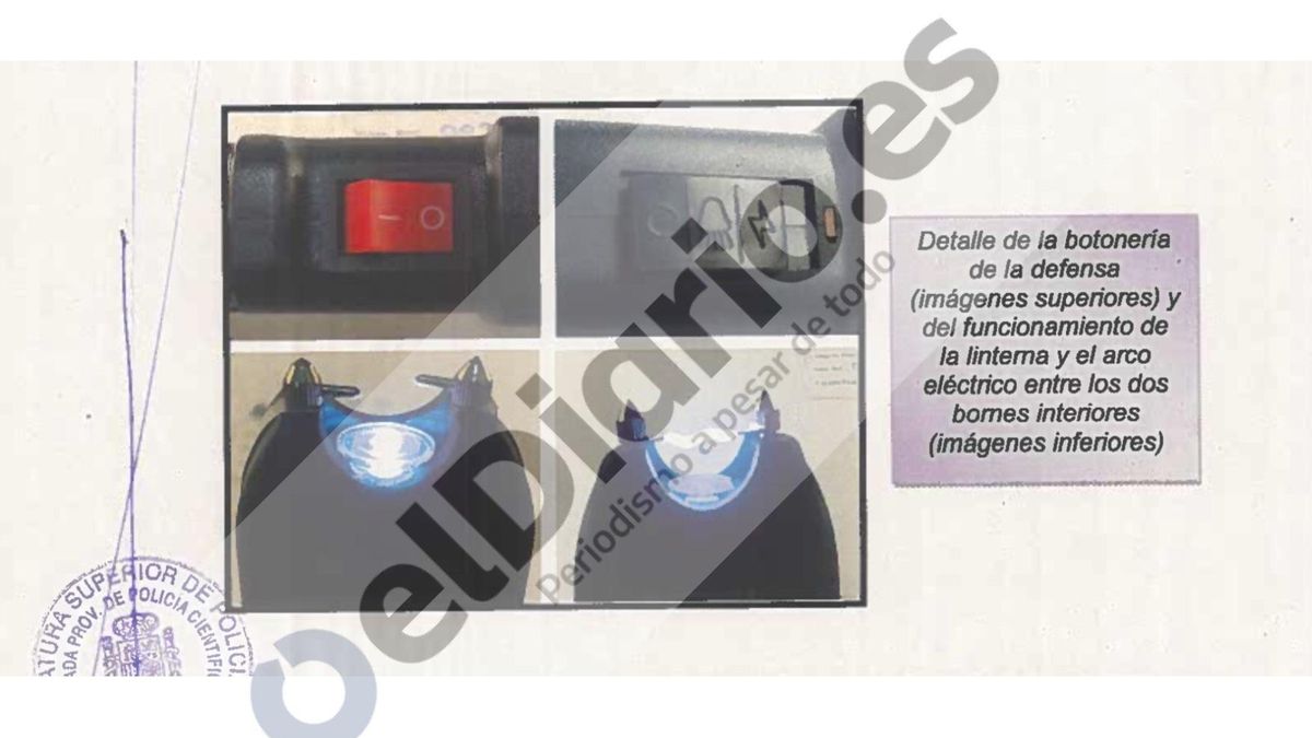 Defensa eléctrica intervenida en la 'operación Spider'.