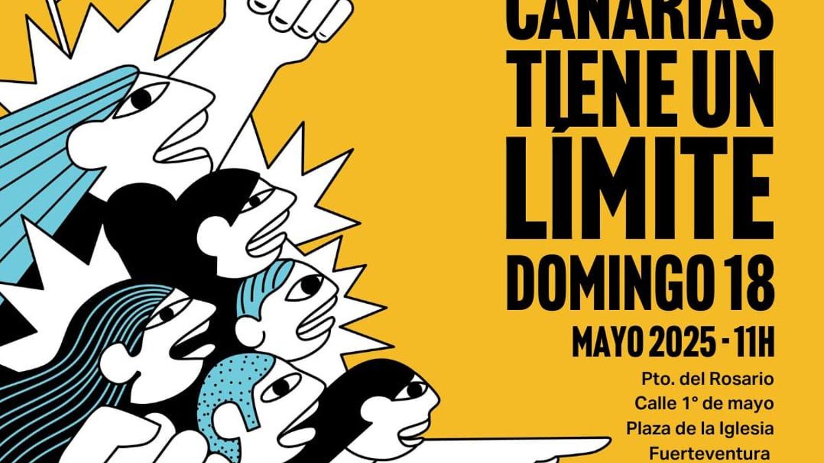 Cartel de la manifestación convocada en Fuerteventura el próximo 18 de mayo