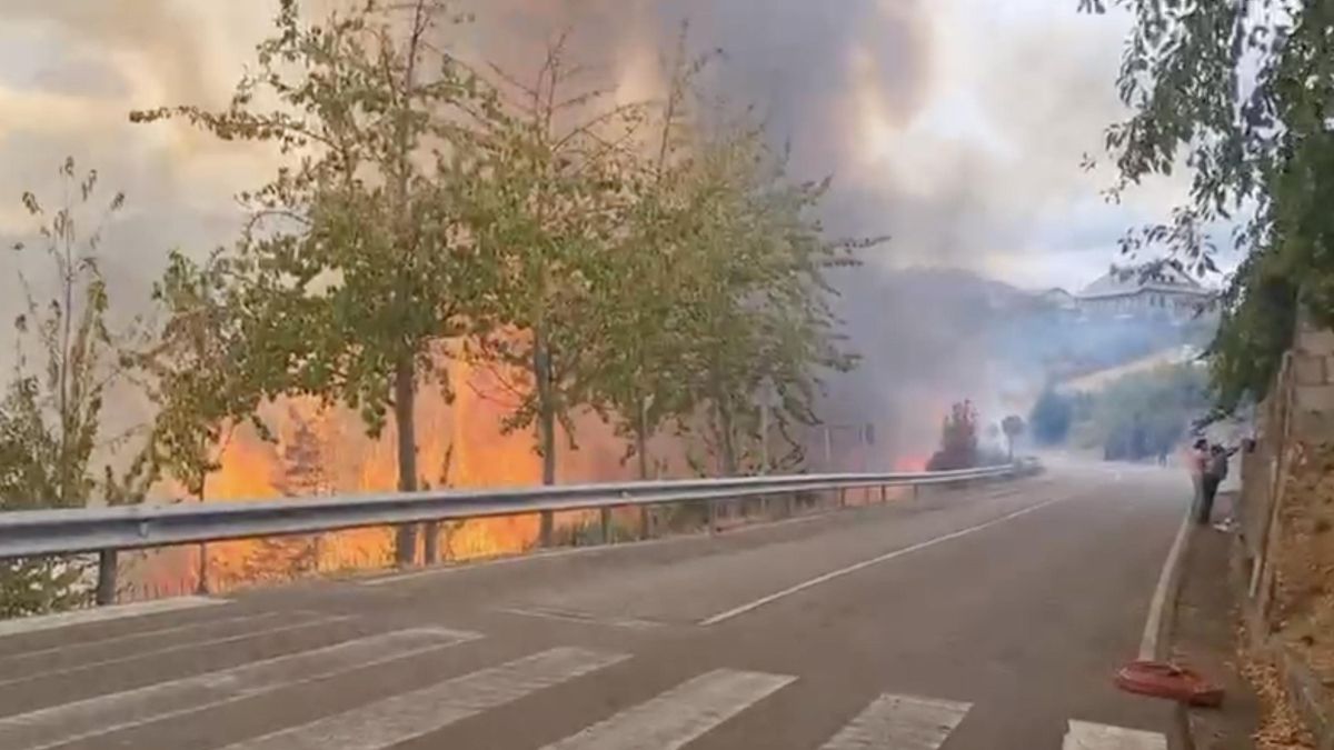Incendio en Berlanga del Bierzo.