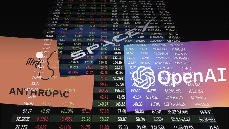 SpaceX, Anthropic y OpenAI quieren que sus salidas a bolsa les concedan el dominio tecnológico del siglo XXI