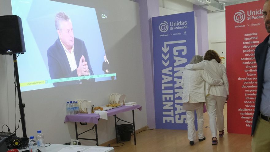 Sede de Unidas Sí Podemos, este 28M, tras valorar los resultados