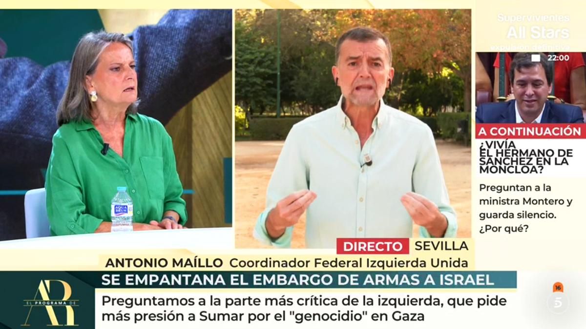 Isabel San Sebastián y Antonio Maíllo, en 'El programa de Ana Rosa'