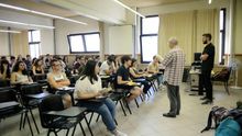 Aula de la Facultad de Psicología de la UB