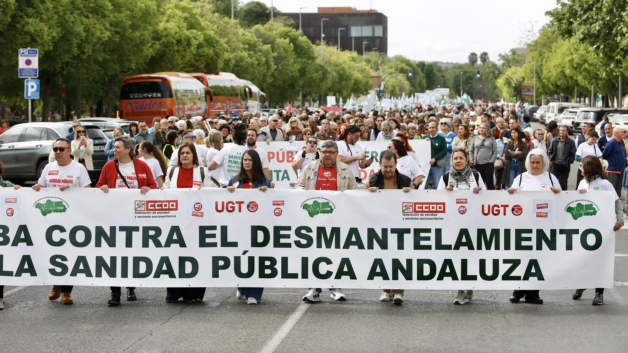 Manifestación de las Mareas Blancas por la sanidad pública
