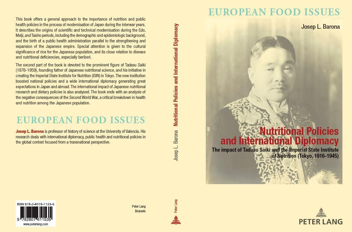 El llibre de Josep L. Barona 'Nutritional Policies and International Diplomacy'.
