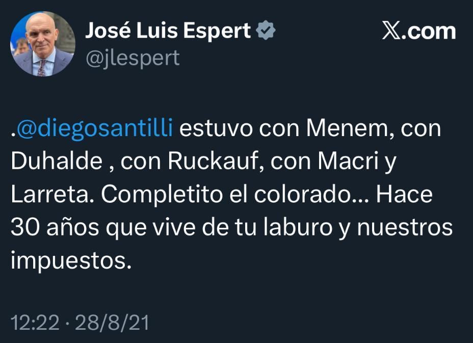 Qué decía Espert en 2021 sobre Santilli.
