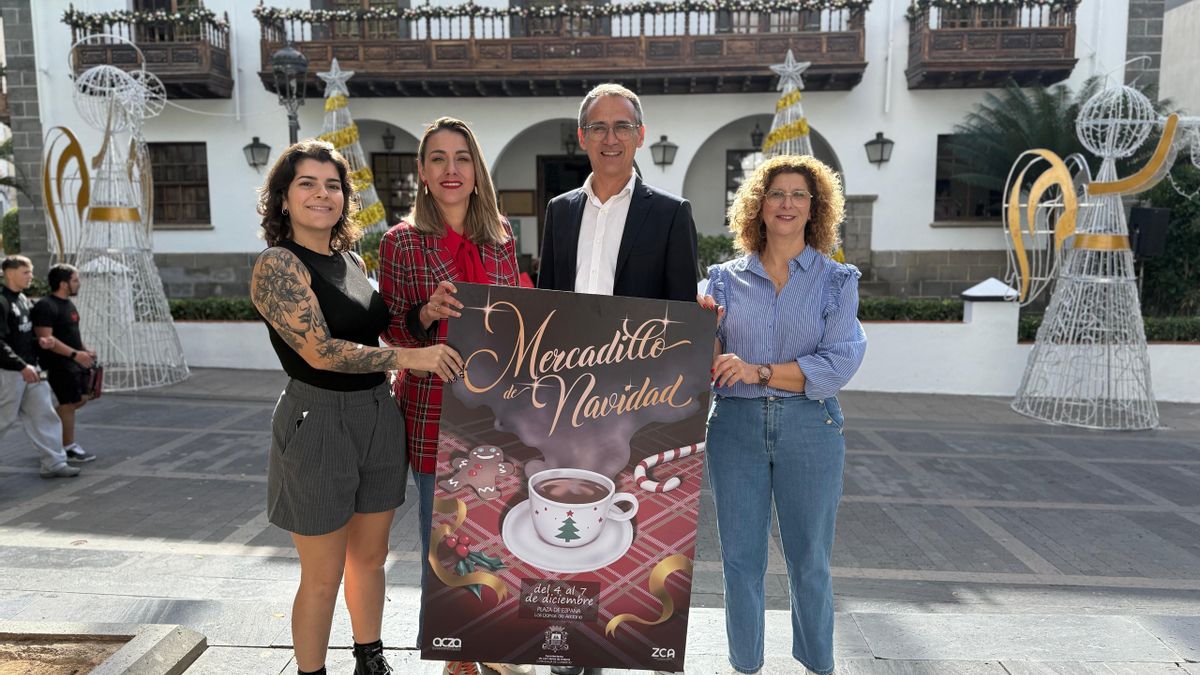 El Mercado Navideño de Los Llanos de Aridane, cuatro días de comercio local, música y talleres