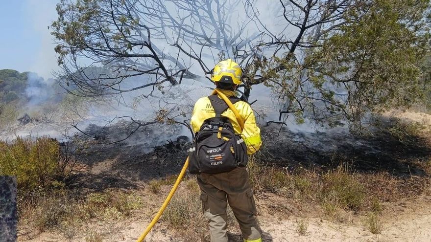 El fuego en Doñana 'abre' la campaña de alto riesgo de incendios en Andalucía entre quejas laborales de falta de medios