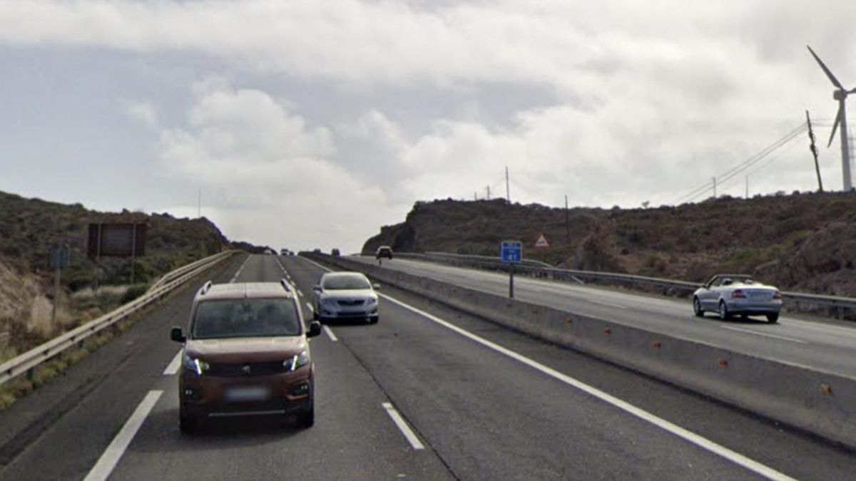 Tres heridos en un accidente en la autopista del sur de Tenerife