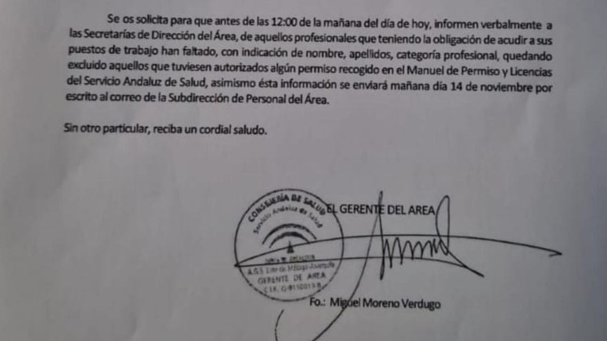 Sindicatos y sanitarios acusan al gerente del SAS en la Axarquía de "amenazas" a quienes no fuesen a trabajar por la DANA