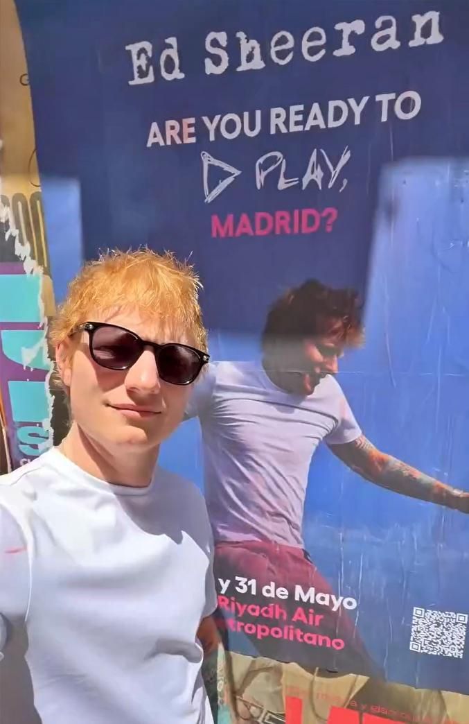 El cartel pintado por Ed Sheeran en Espíritu Santo