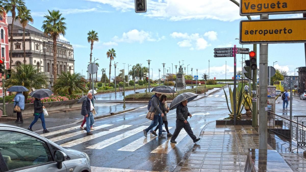 Chubascos ocasionales este jueves en el interior y el sur de las islas
