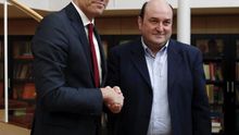 Los líderes de PSOE y PNV, Pedro Sánchez y Andoni Ortuzar, en una imagen de archivo