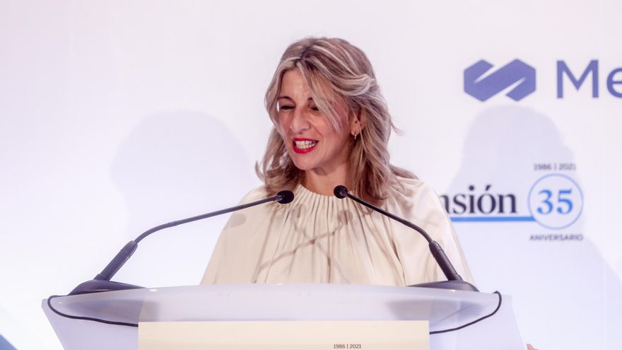 La vicepresidenta segunda del Gobierno, Yolanda Díaz, preside la celebración de la XIX edición de diario Expansión de los Premios a la Innovación en Recursos Humanos