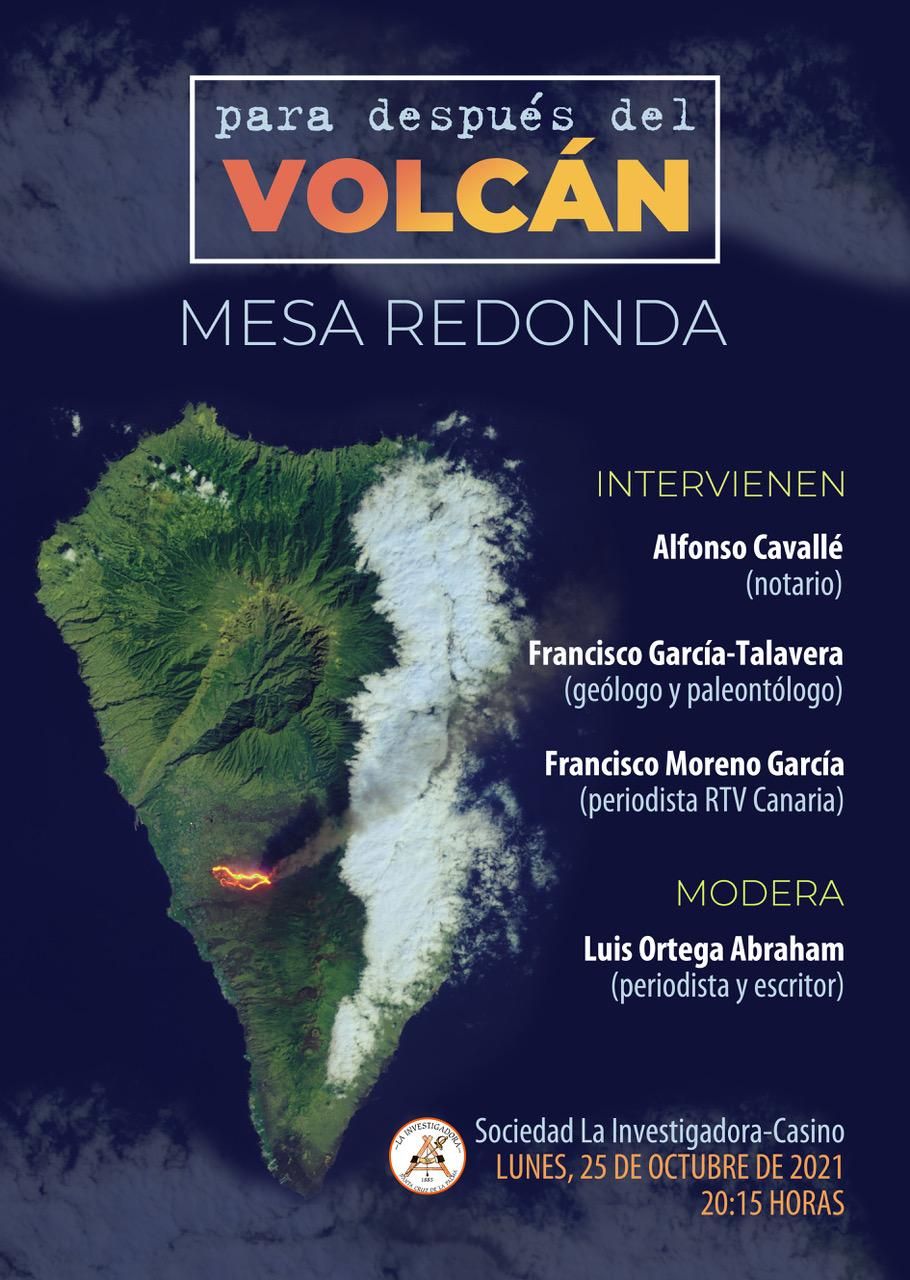 Cartel de la mesa redonda.