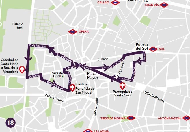 Recorrido de la procesión de los Siete Dolores del Viernes Santo