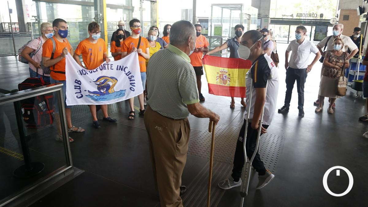 Llegada a Córdoba del nadador paralímpico Miguel Angel Martínez Tajuelo tras participar en Tokio 2020