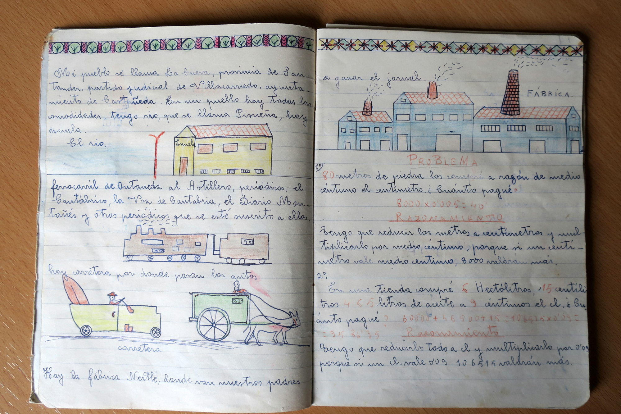 Cuaderno de Modesta Obregón.