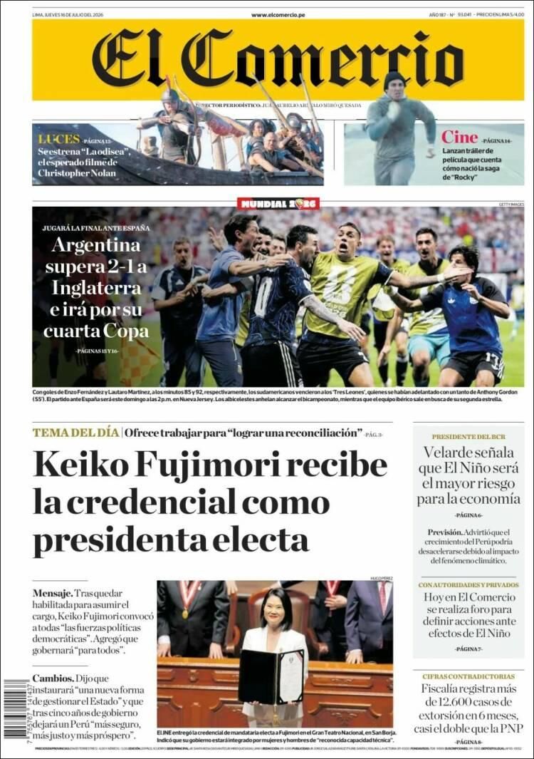 Hermosa mañana, ¿verdad? La Selección Argentina lo hizo otra vez: las tapas de los diarios se rinden ante la Scaloneta finalista
