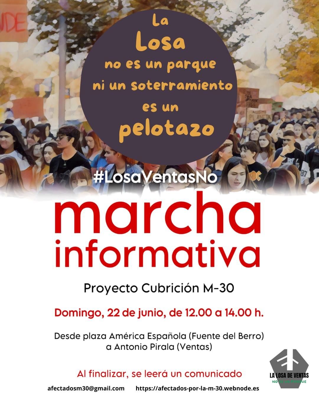 Cartel de la marcha informativa celebrada este domingo