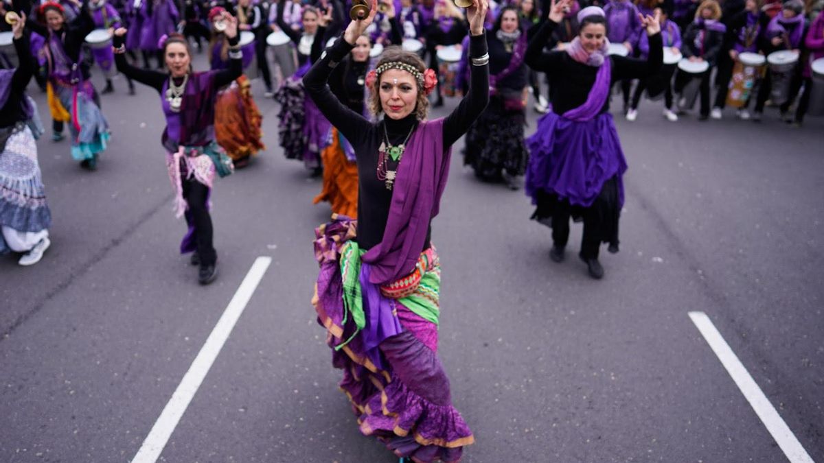 Un momento de la marcha mayoritaria de Madrid.