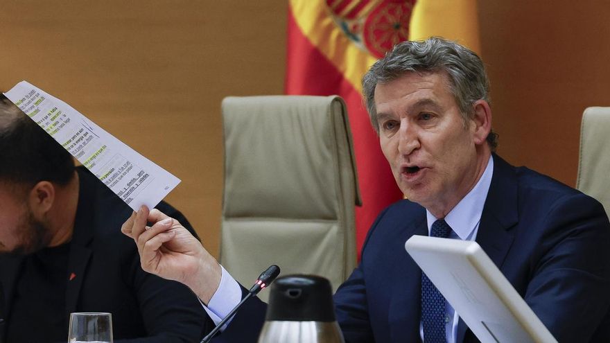 El líder del PP, Alberto Núñez Feijóo comparecer este lunes ante la comisión del Congreso