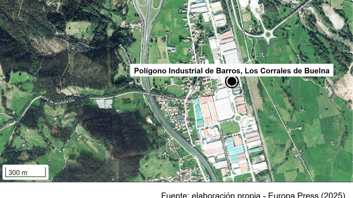 Muere un trabajador en un accidente laboral con una prensa hidráulica en el polígono de Barros de Los Corrales de Buelna
