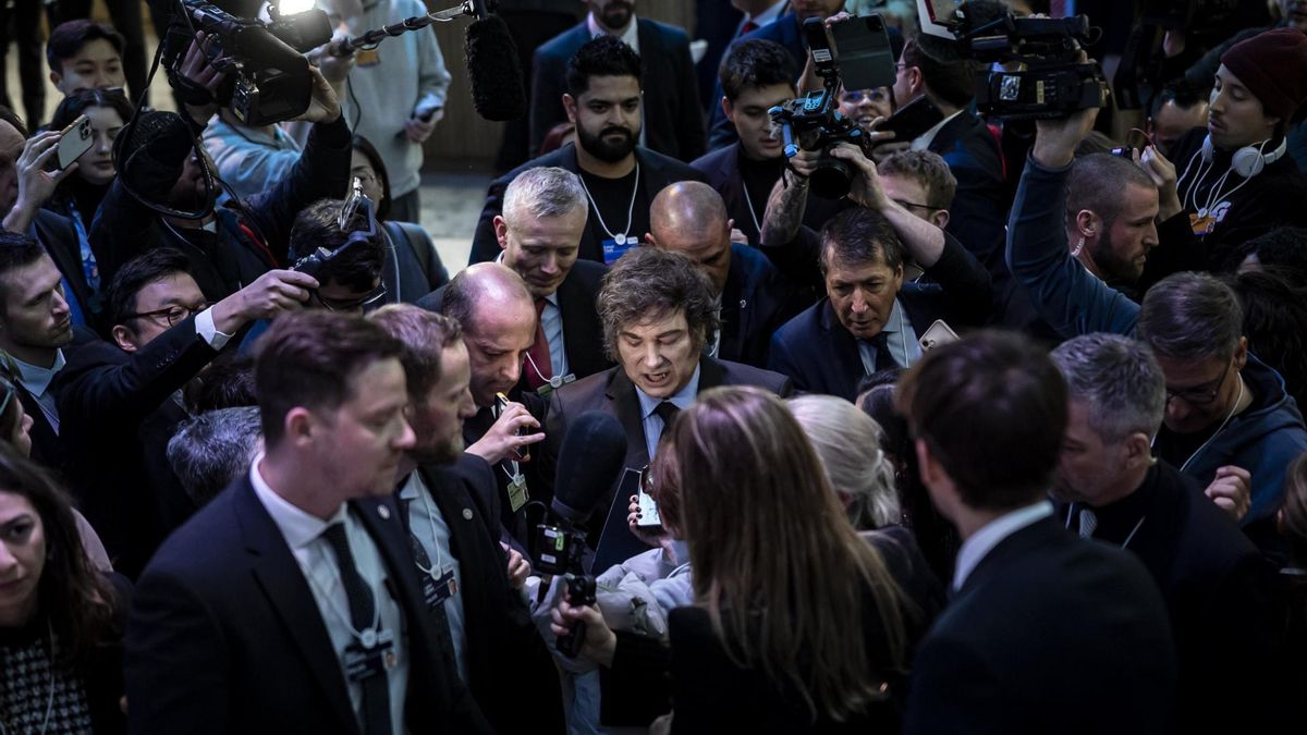 Milei en Davos 2025.