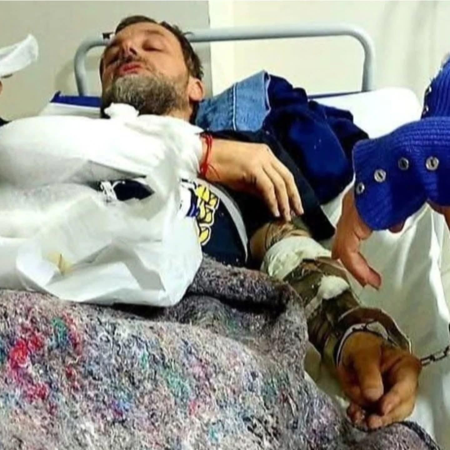 Federico Giuliani, herido y detenido en Córdoba.