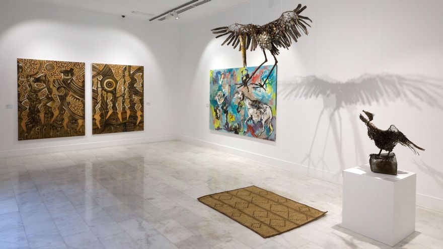 Obras de Oumar Ball y de Moctar Sidi Mohamed