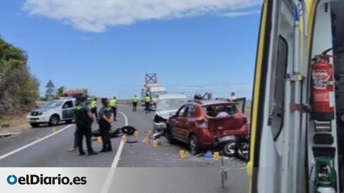 Tres heridos, dos graves, en un accidente de tráfico múltiple en Tenerife