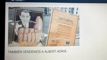 Pantallazo de la web de la empresa Sabores de Paterna donde anuncian que venden sus productos al chef Ferrán Adriá.