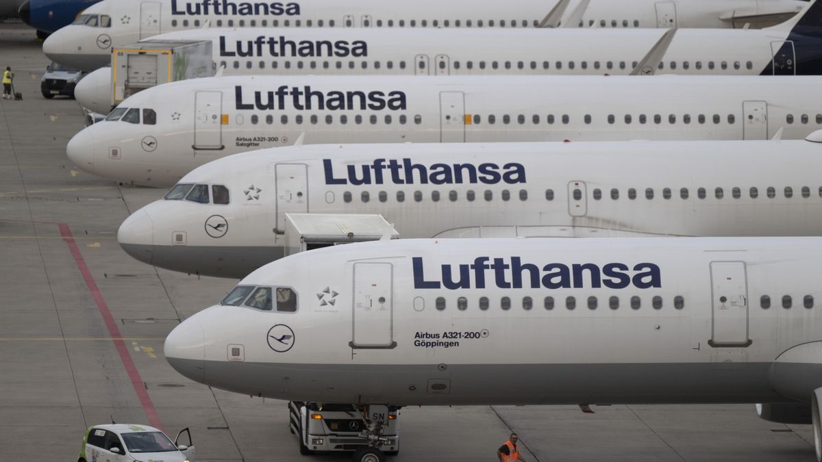 Aviones de Lufthansa en una imagen de archivo.