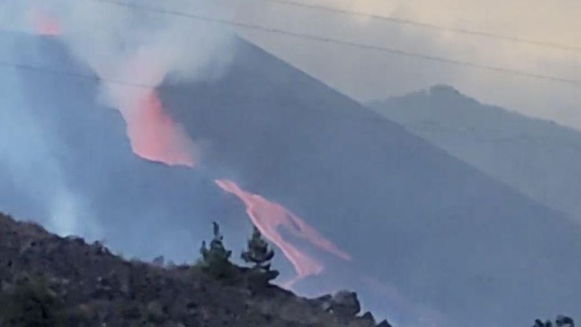 Nuevo colapso en el cono volcánico. / FOTO: INVOLCAN