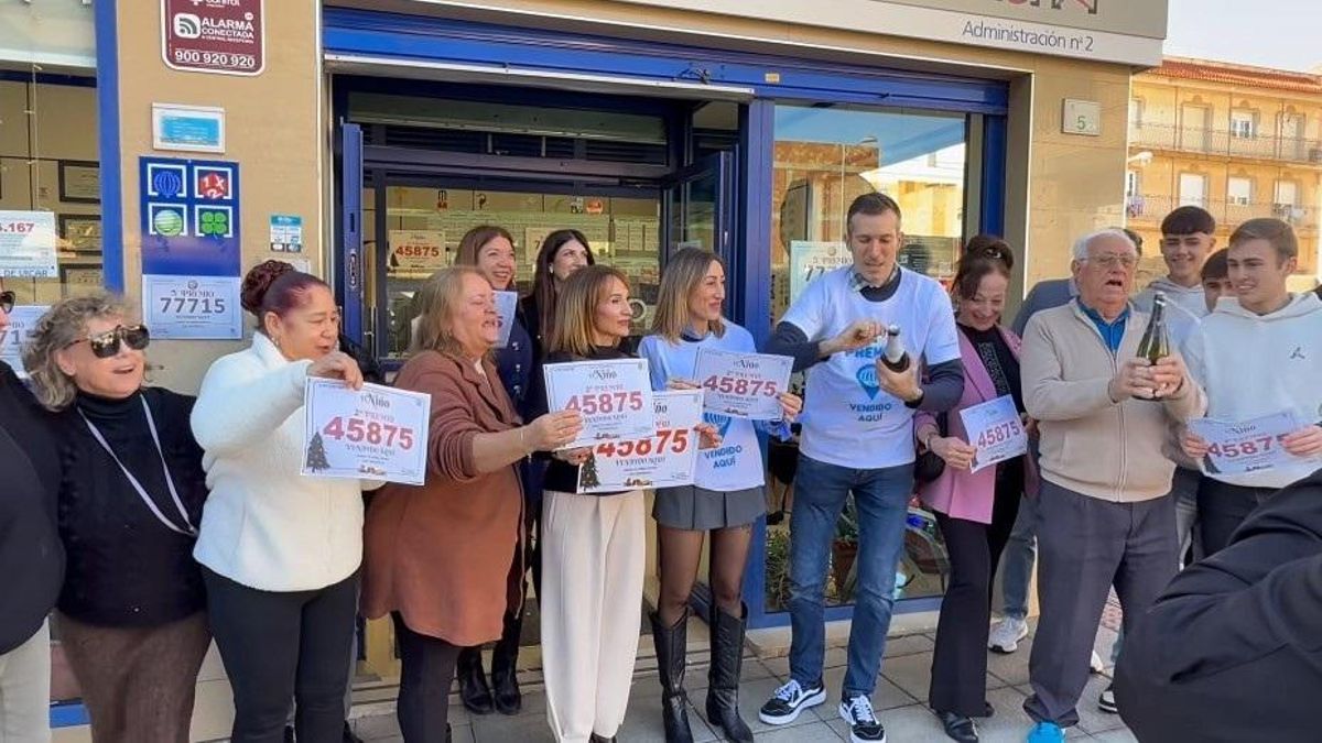 Celebración por el segundo premio en Vícar (Almería).